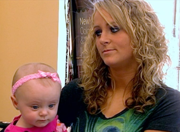 Leah Messer and baby Aleeah on \"Teen Mom 2\"