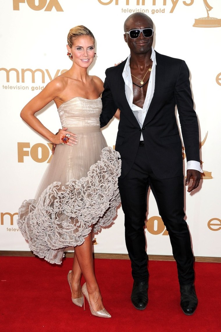 Heidi Klum and Seal at the Emmys in September 2011.