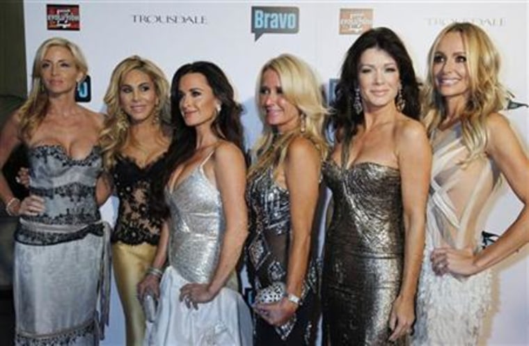 Thanks to cameras, what happens in Vegas on \"The Real Housewives of Beverly Hills\" (pictured: Camille Grammer, Adrienne Maloof, Kyle Richards, Kim Richards, Lisa Vanderpump and Taylor Armstrong) does not stay in Vegas.