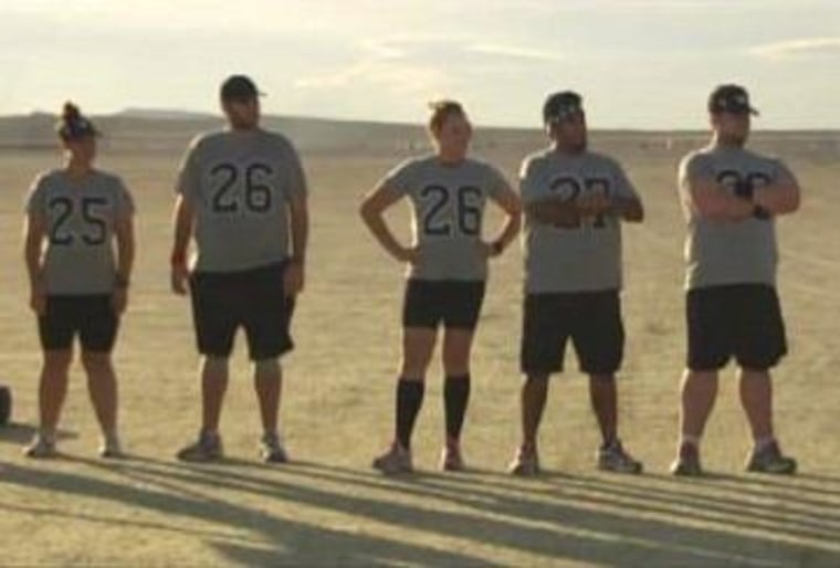 Past and present players lined up for the last-chance marathon on Tuesday night's \"Biggest Loser.\"