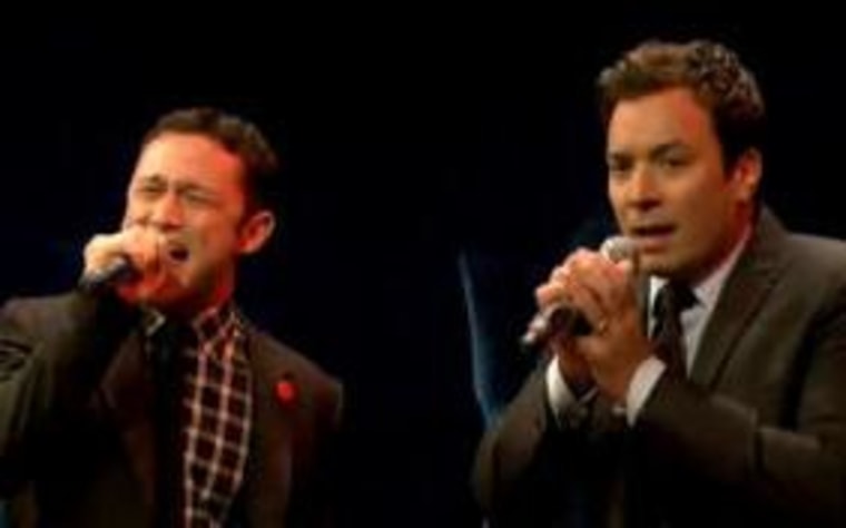 Joseph Gordon-Levitt joined \"Late Night\" host Jimmy Fallon for a karaoke showdown.