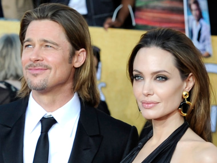 Brad Pitt and Angelina Jolie at the SAG Awards in January.
