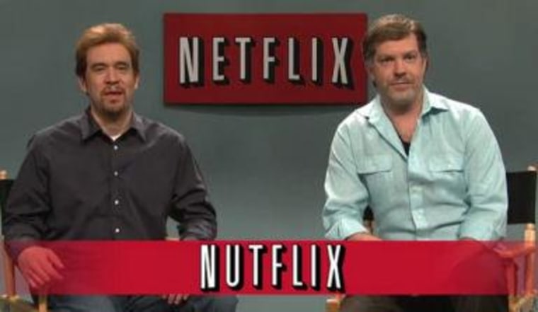 In an unaired clip, \"SNL's\" Fred Armisen and Jason Sudeikis poke fun at Netflix.