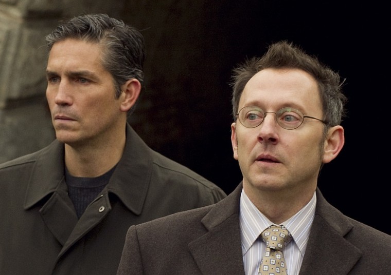 From left to right, James Caviezel stars as Reese, who is specially trained in covert operations, and Michael Emerson stars as Finch, the wealthy software genius who invented a program that can identify people about to be involved in violent crimes.