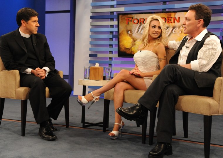 Actor Doug Hutchison, 51, and wife Courtney Stodden, 16, appeared on the \"Father Albert Show\" to talk about their relationship.