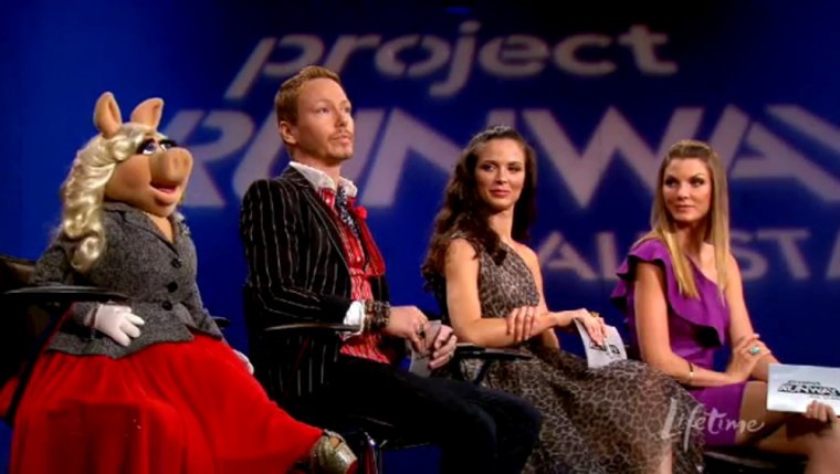 Miss Piggy gave the all-star designers a special challenge on \"Project Runway.\"