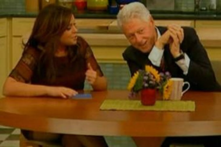 Rachael Ray interviewed former president Bill Clinton on her self-titled show on Tuesday.