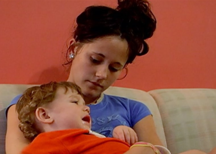 Jenelle and son Jace on MTV's \"Teen Mom 2.\"