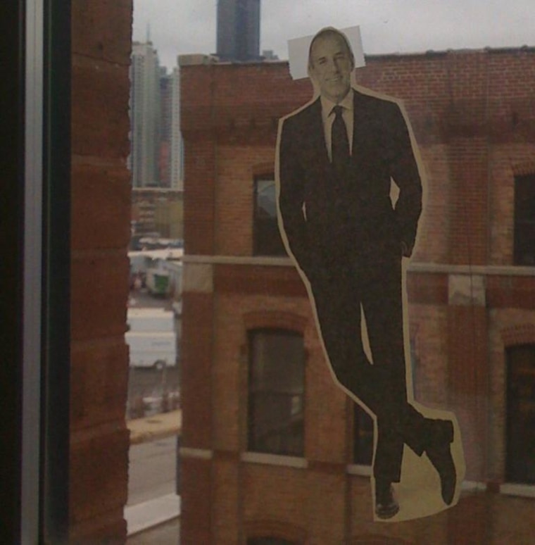 Matt stares out the window in Chicago. \"I love Matt and the whole TODAY Show family!\" Shannon, who submitted the photo, says. \"My alarm goes off at 7am and I immediately turn on TODAY to see what's going on around the world.\"