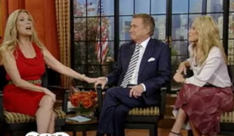 Kathie Lee joined Regis and Kelly to reminisce with her former co-host on one of Regis' last broadcasts of his daily show.