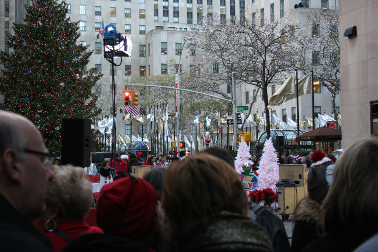 The tree stands proud and tall behind the TODAY show fans.