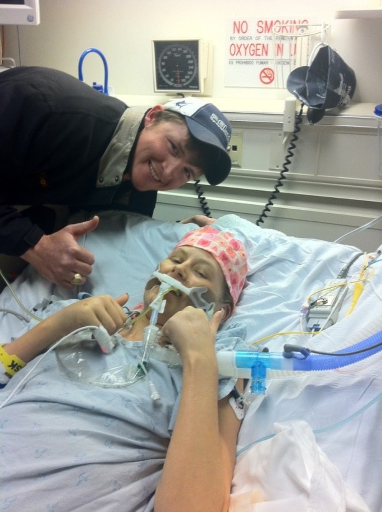 Mike Babineaux sent TODAY this photo of Ally preparing for her heart surgery.