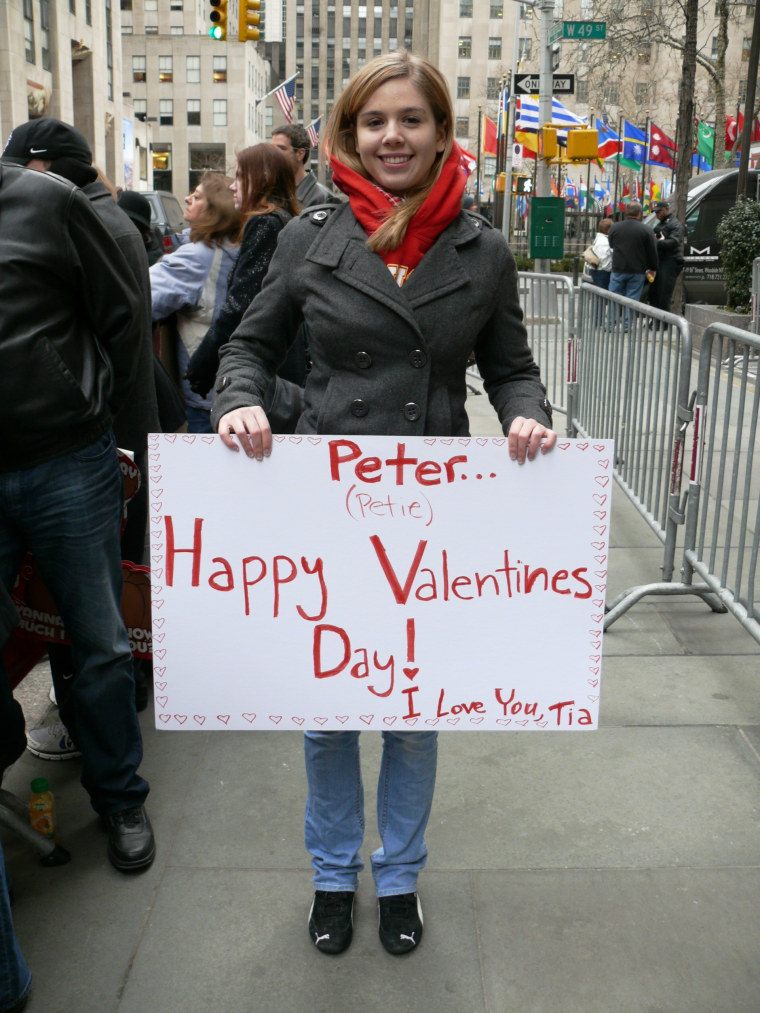 Tia loves her valentine, Peter, in Bellevue, Washington.