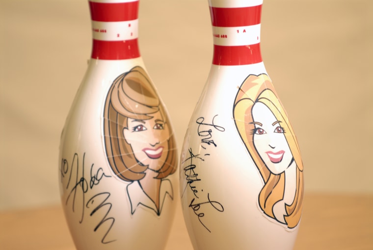 Kathie Lee and Hoda donated autographed bowling pins.
