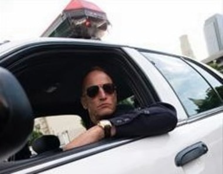 Woody Harrelson plays a corrupt cop in