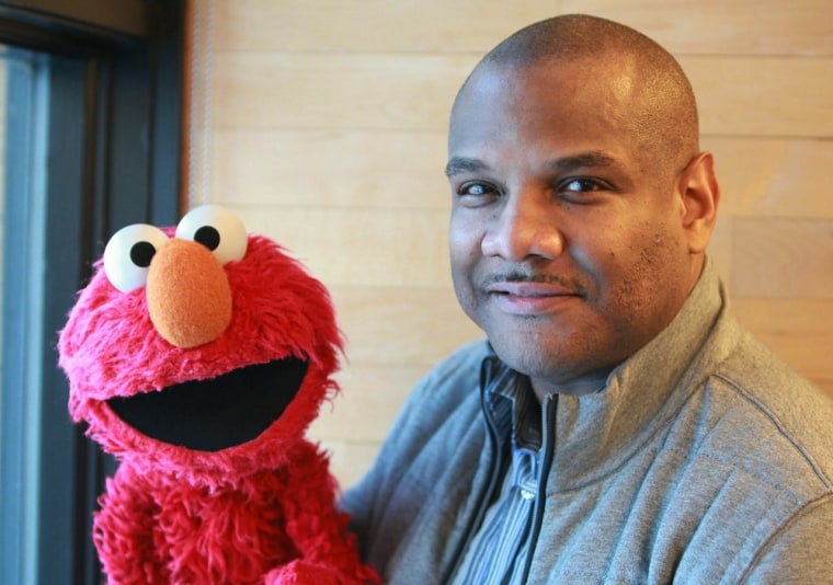 Kevin Clash with the puppet Elmo.