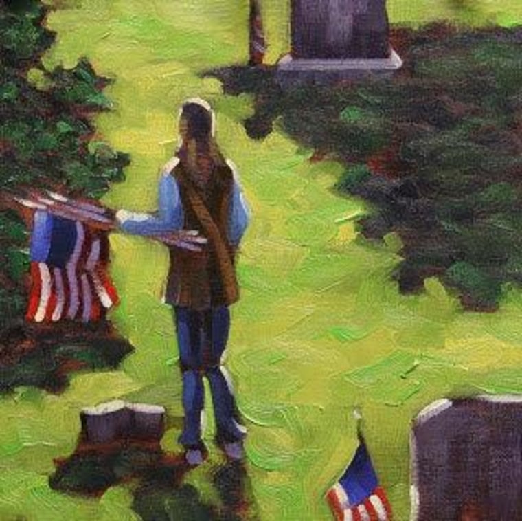 An oil painting by Pete Damon called