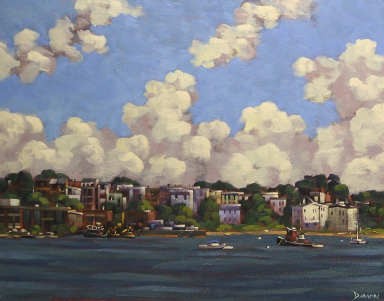 A view of East Boston, in oil, by Pete Damon