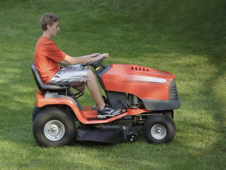 Mowing the yard is a fairly easy chore: 'See that long grass? Make it short.'