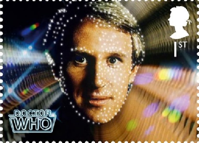 Royal Mail \"Dr. Who\" series stamp: The Fifth Doctor - Peter Davison.