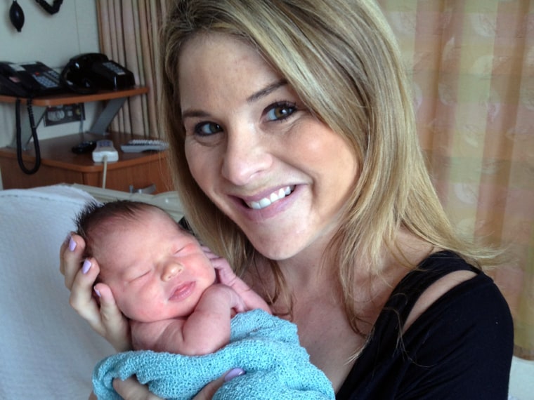 Beautiful, healthy baby and mom's hair looks fabulous! Jenna Bush Hager with early arrival Margaret Laura, nicknamed Mila.