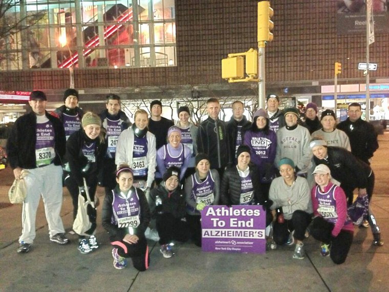 \"Great run this morning with our @alzassociation team! Great job everyone,\" Natalie tweeted with this photo.