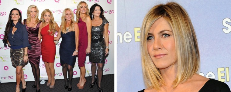\"The Real Housewives of Beverly Hills\" go for a look that's a little less \"natural\" than Jennifer Aniston's new 'do.