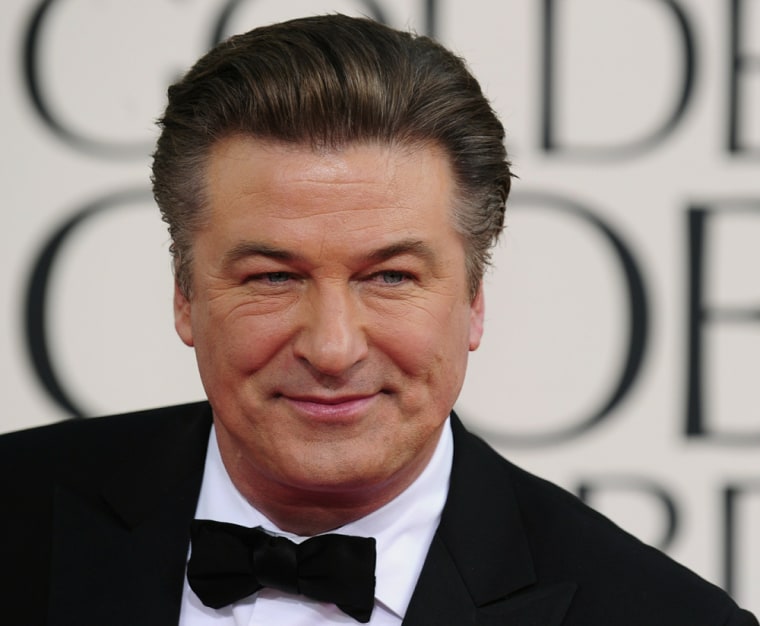 Actor Alec Baldwin arrives on the red carpet for the 68th annual Golden Globe awards on Sunday, Jan. 16.