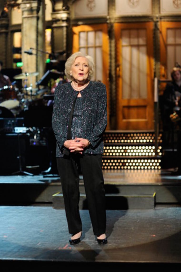 Betty White hosts "Saturday Night Live."