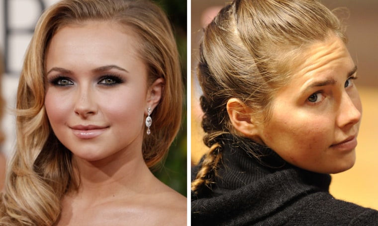 Actress Hayden Panettiere, left, will play Amanda Knox in a Lifetime movie