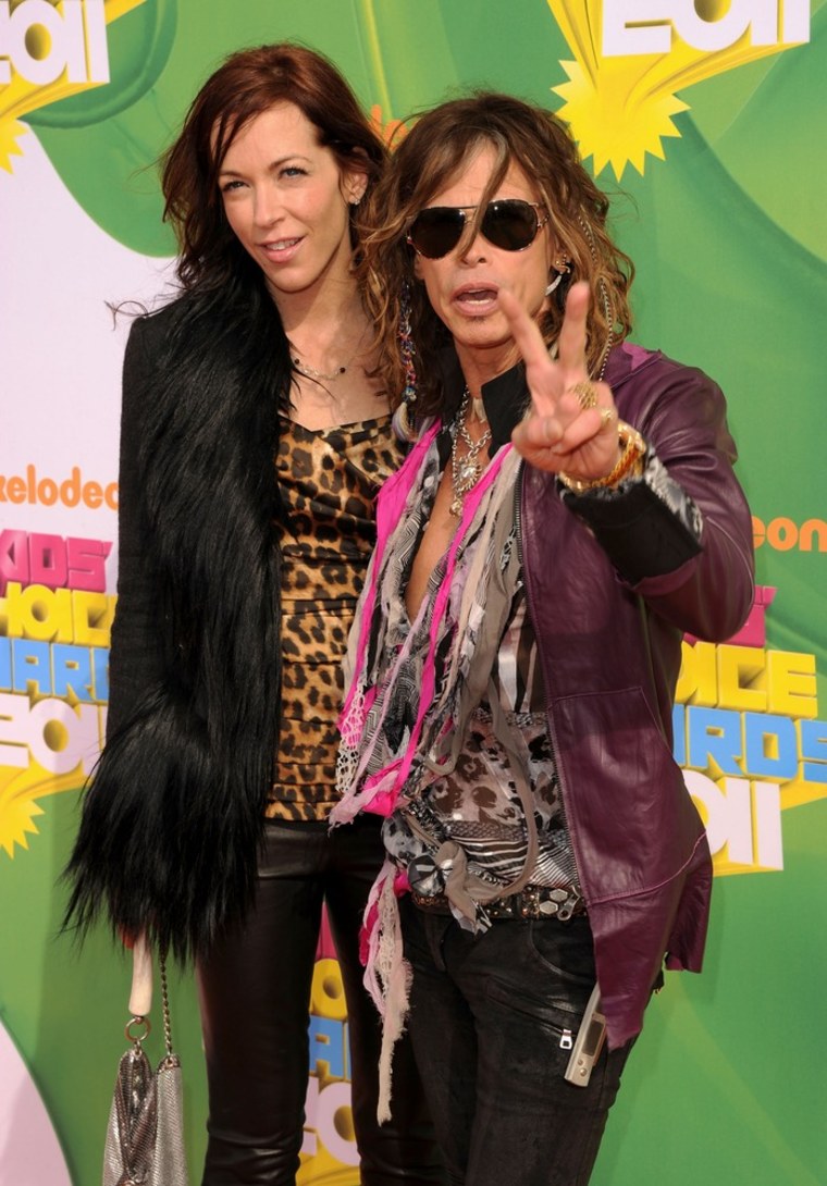Steven Tyler and Erin Brady at Nickelodeon's Kids' Choice Awards in Los Angeles in April.