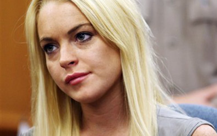 Lindsay Lohan in court on July 20.