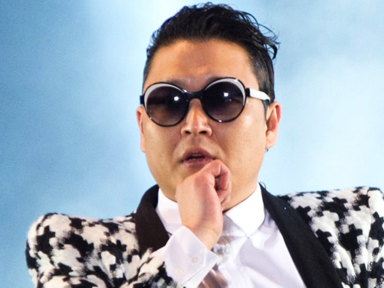 South Korean rapper Psy performs \"Gentleman\" during his concert \"Happening\" in Seoul April 13, 2013. Psy performed his new song \"Gentleman\" in public ...