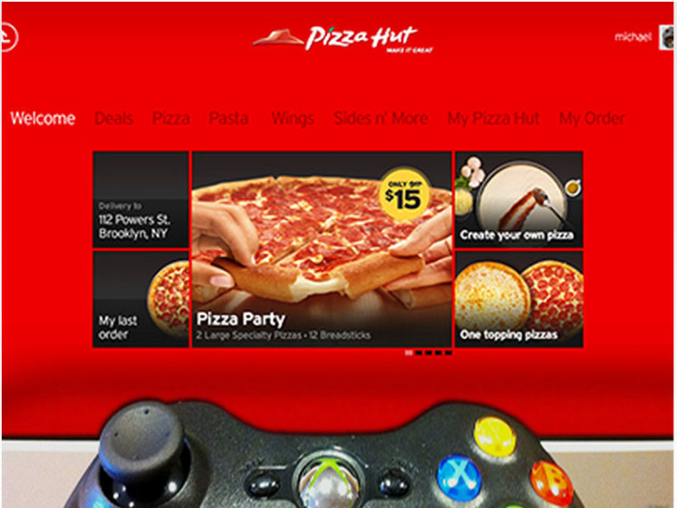 Pizza Hut Xbox app