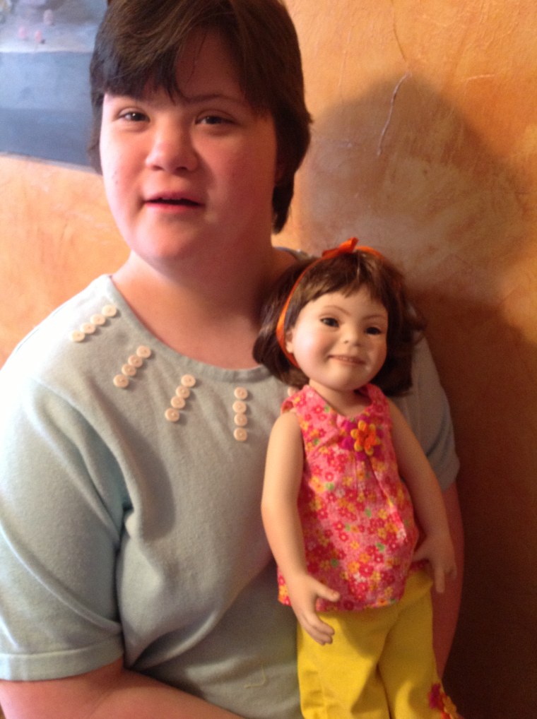 Hannah Feda with doll