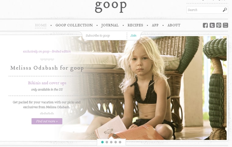 A child bikini on goop.com.