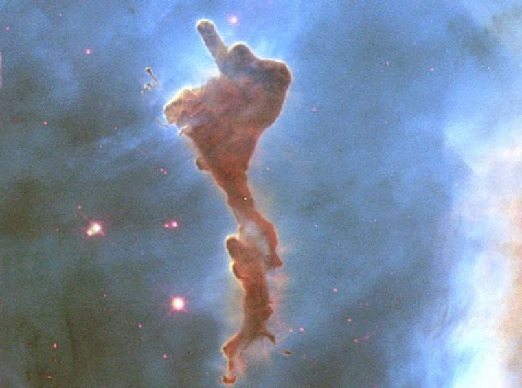 A sub-cloud of dust in the Carina Nebula shows what some have called