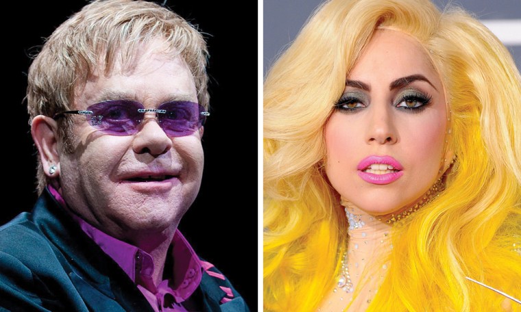 Elton John and Lady Gaga.