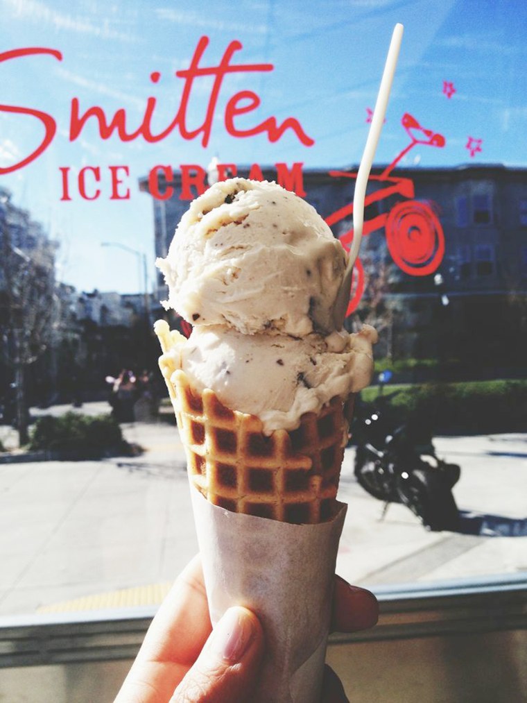 Earl Grey-flavored ice cream cone.