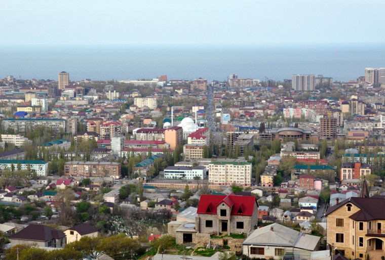 A view of Makhachkala, where suspected Boston bomber Tamerlan Tsarnaev spent time, on April 25.