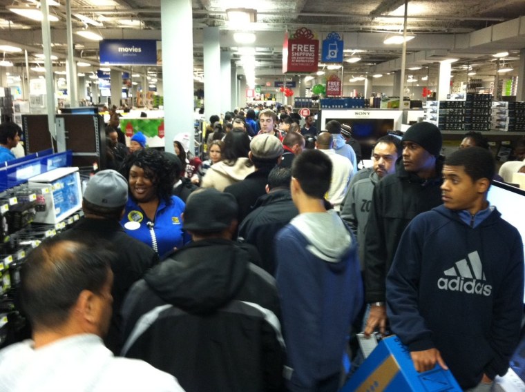There were big crowds at the Best Buy in Wheaton, Md., but lines moved quickly, according to one shopper.