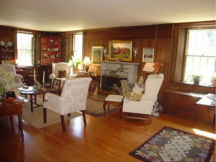 The interior of the home recalls the home's 1820s construction date.