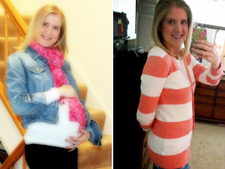 Kristen Alfred wore a belly wrap for two weeks after giving birth.