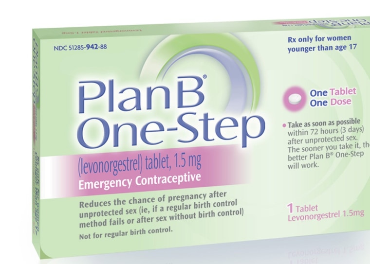 This undated image made available by Teva Women's Health shows the packaging for their Plan B One-Step (levonorgestrel) tablet, one of the brands known as the