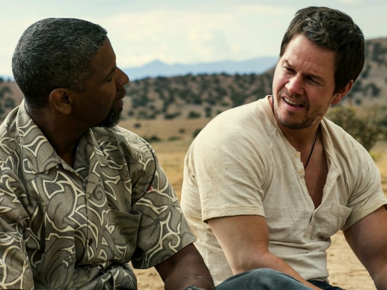 This image released by Universal Pictures shows Denzel Washington, left, and Mark Wahlberg in a scene from \"2 Guns.\" (AP Photo/Universal Pictures, Pat...