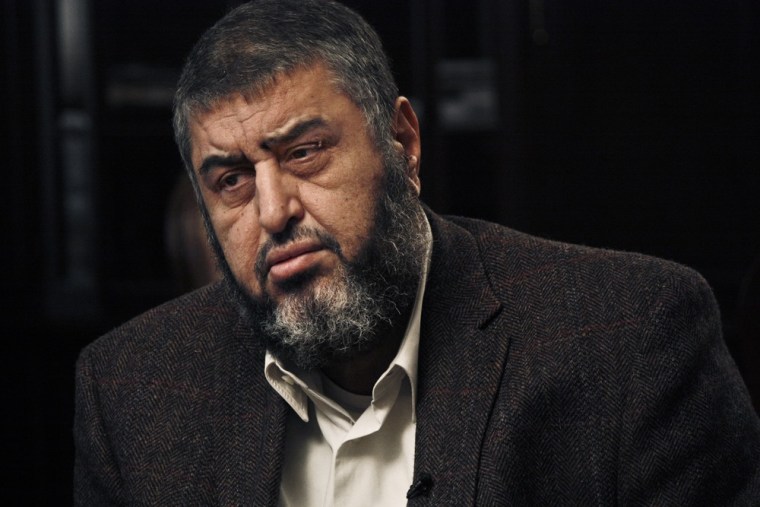 Muslim Brotherhood nominated deputy leader Khairat el-Shater, listens during an interview with the Associated Press in Cairo, Egypt.