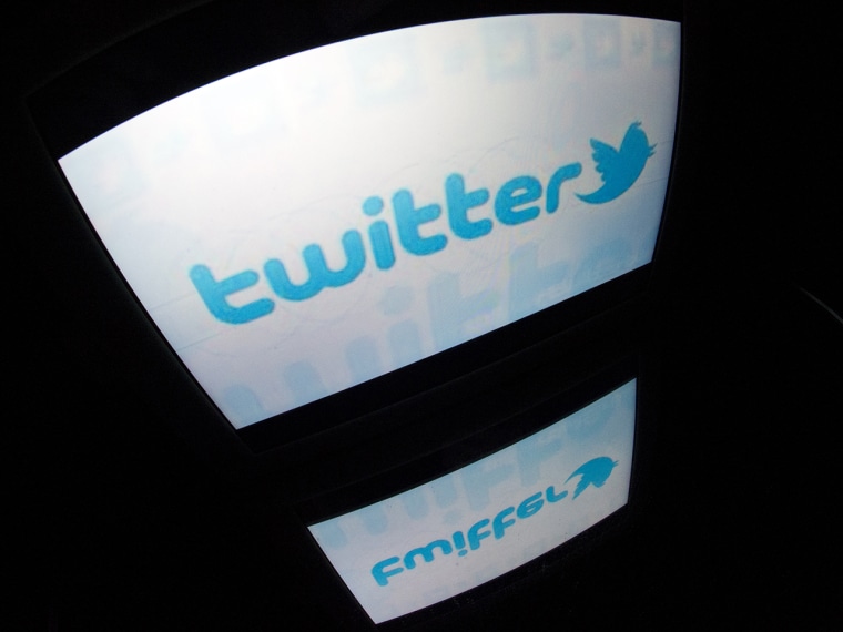 The \"Twitter\" logo is seen on a tablet screen on December 4, 2012 in Paris. AFP PHOTO / LIONEL BONAVENTURE        (Photo credit should read LIONEL BON...