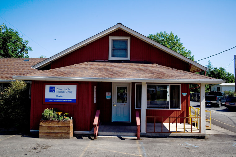 The Dexter Clinic run by Peace Health in Dexter, Or., is seen on July 10th, 2013. CREDIT: Carl Kiilsgaard/Getty Images