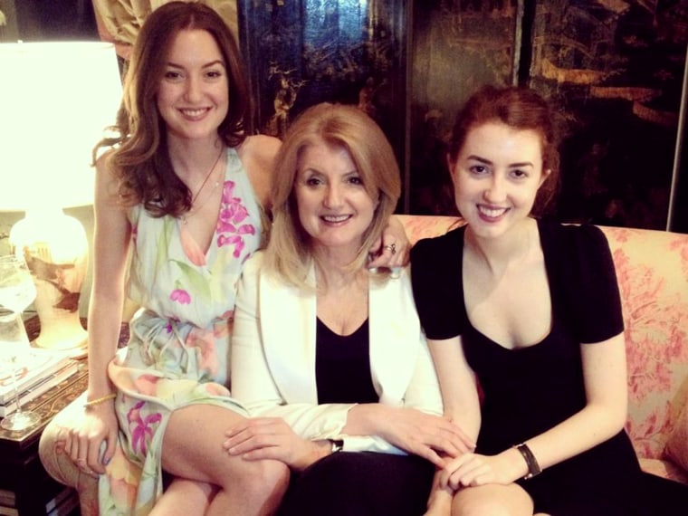 Christina Huffington with her mom and sister