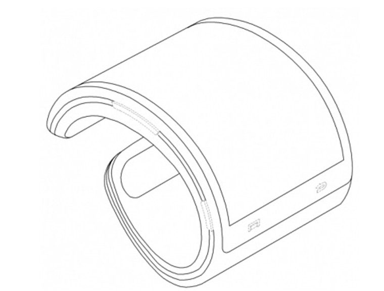 Another view of the flexible smartwatch.